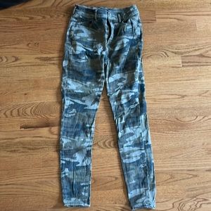 Express Ankle Skinny High Rise Camo Jeans